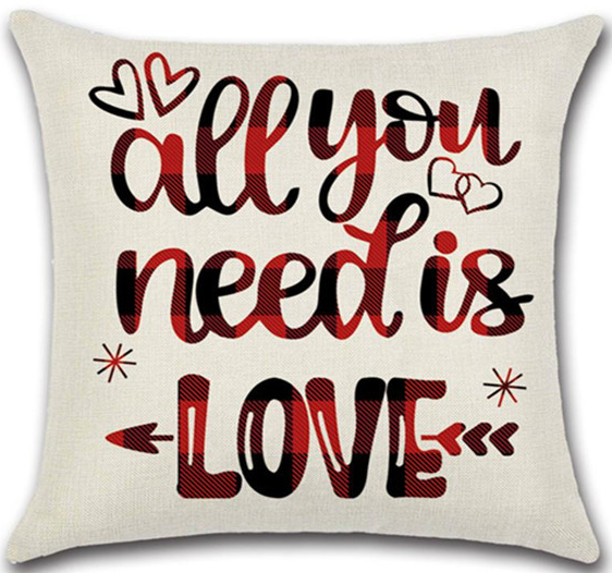 Valentines Day red pillowcase cushion cover