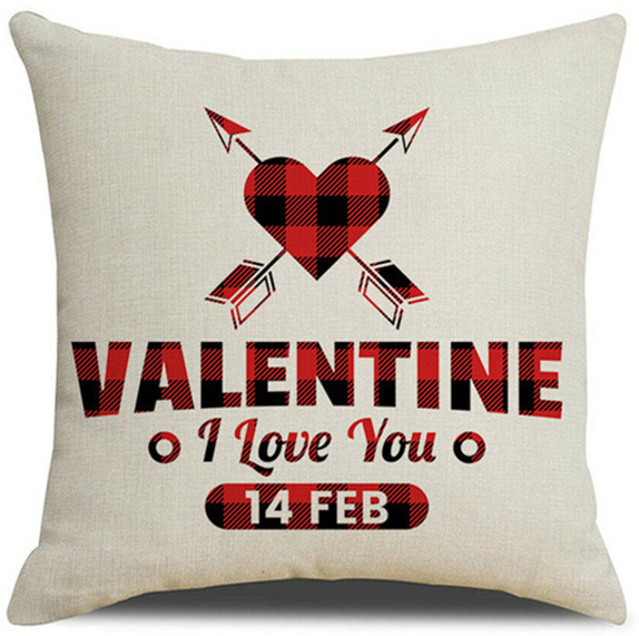 Valentines Day red pillowcase cushion cover